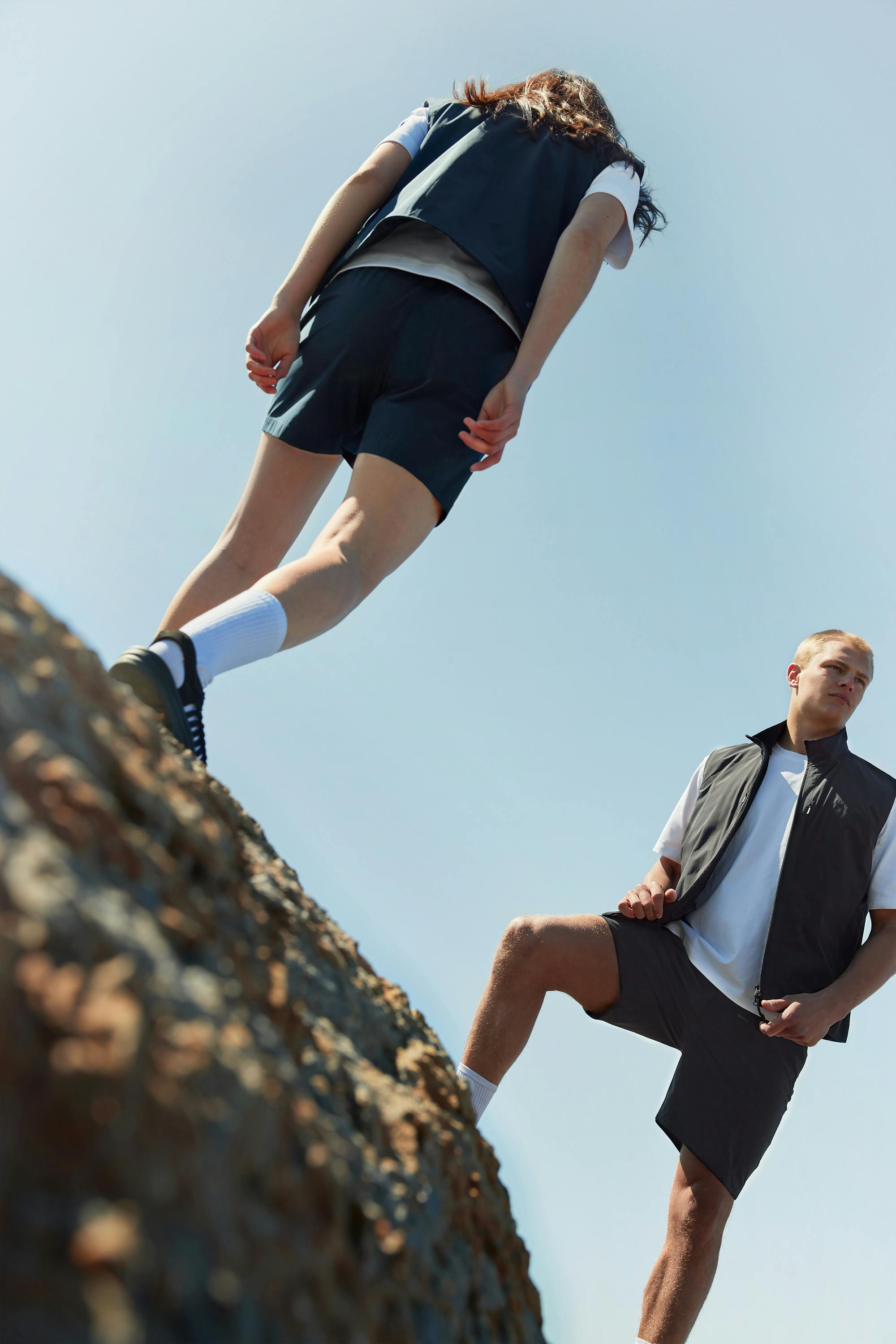 Man and woman wearing lightweight shorts from BLÆST