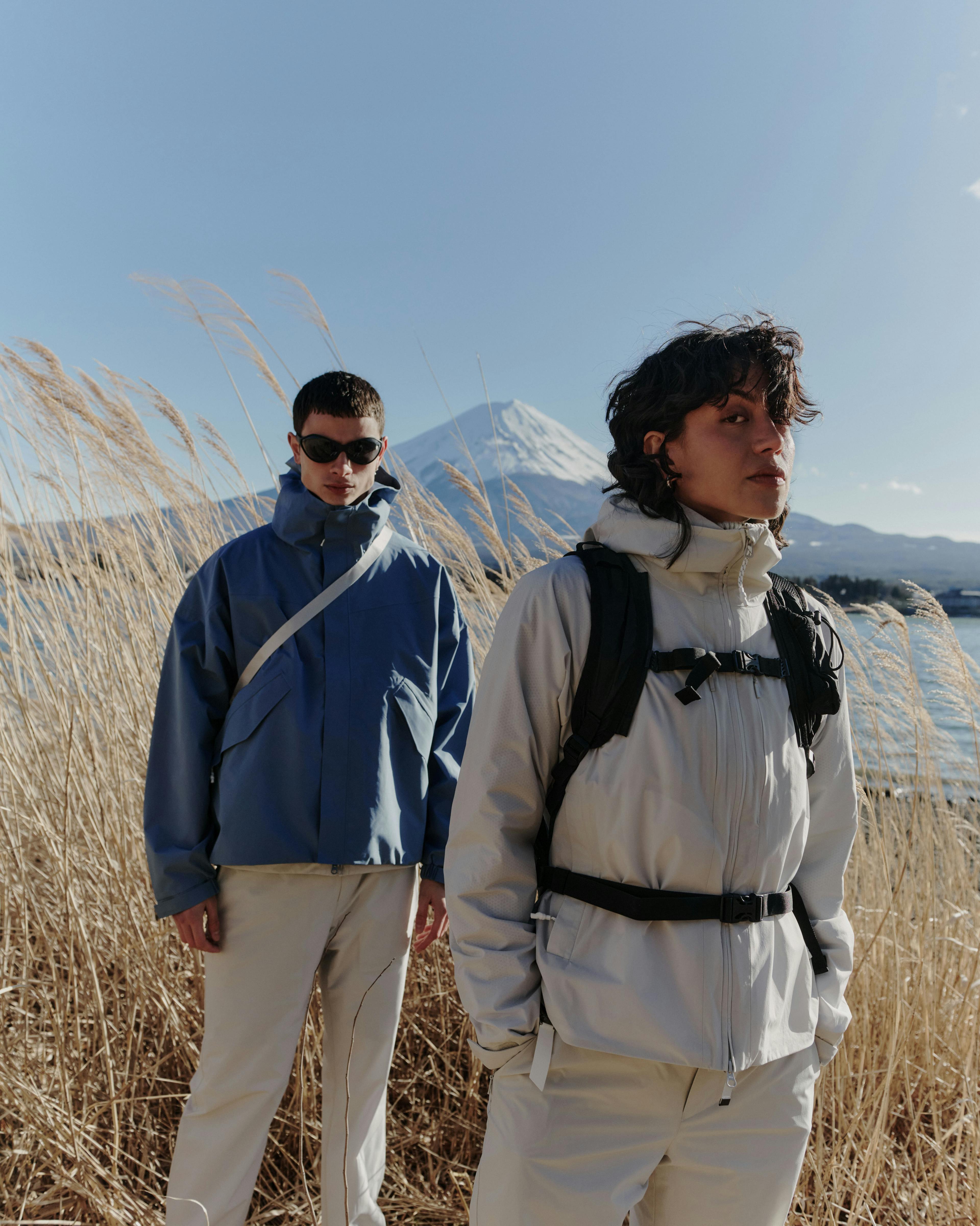 Man and woman wearing clothes from BLÆST's spring summer 2024 collection