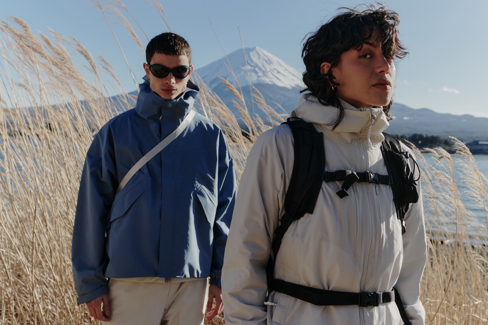 Man and woman wearing clothes from BLÆST's spring summer 2024 collection