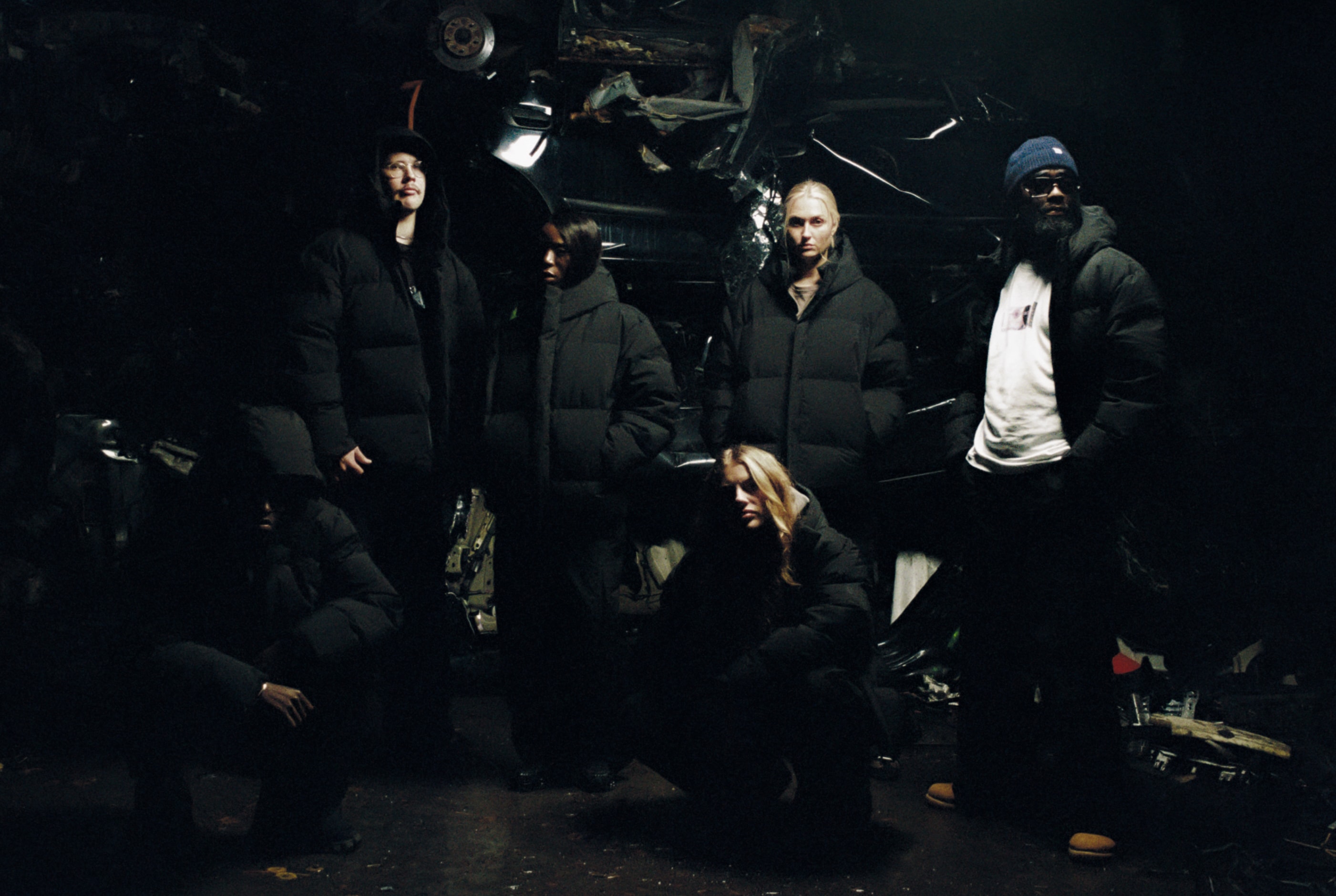 Group image of Nora Collective wearing Grotli jacket in black