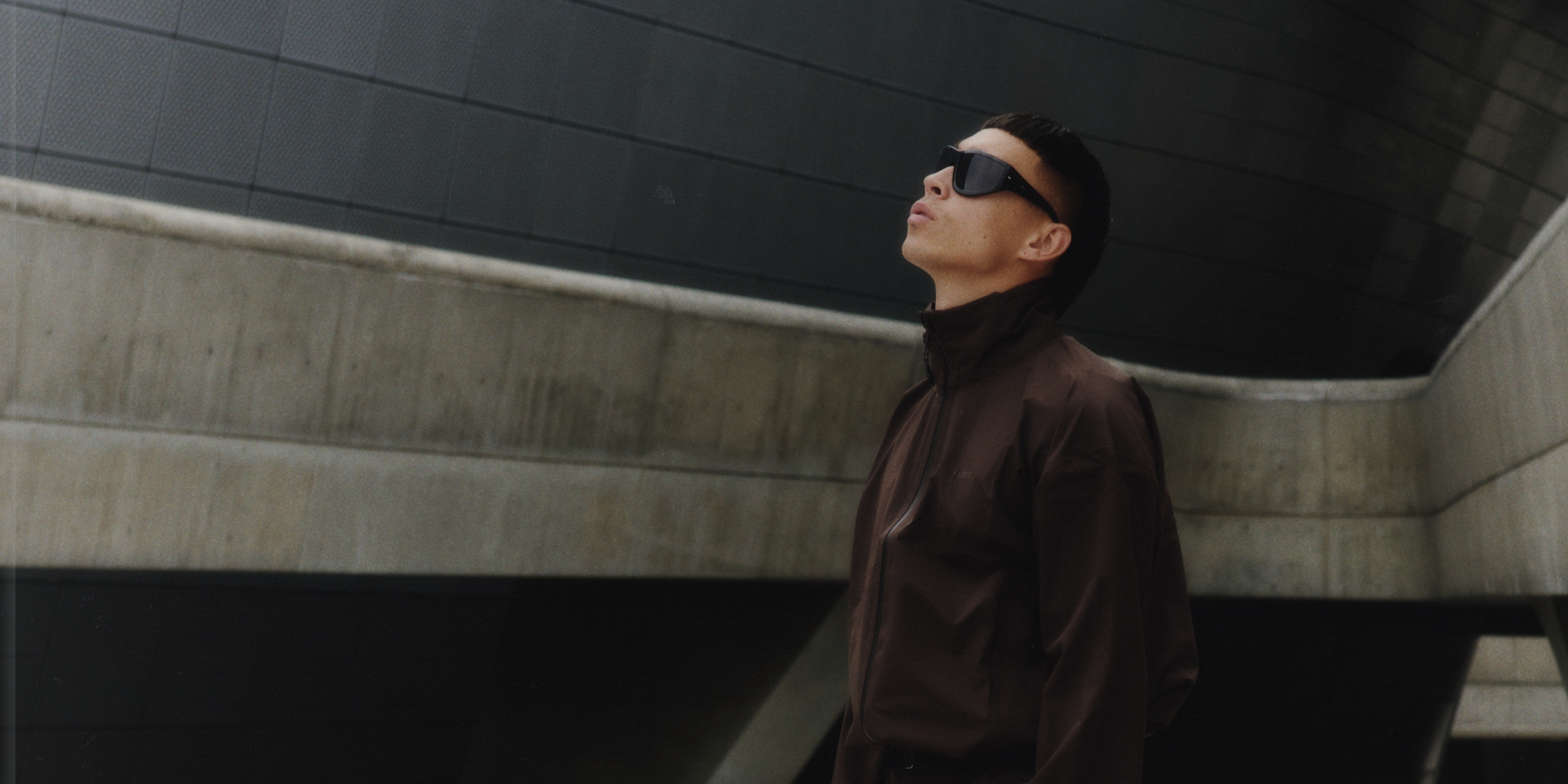 Man wearing clothes from BLÆST as he explores Seoul, South Korea