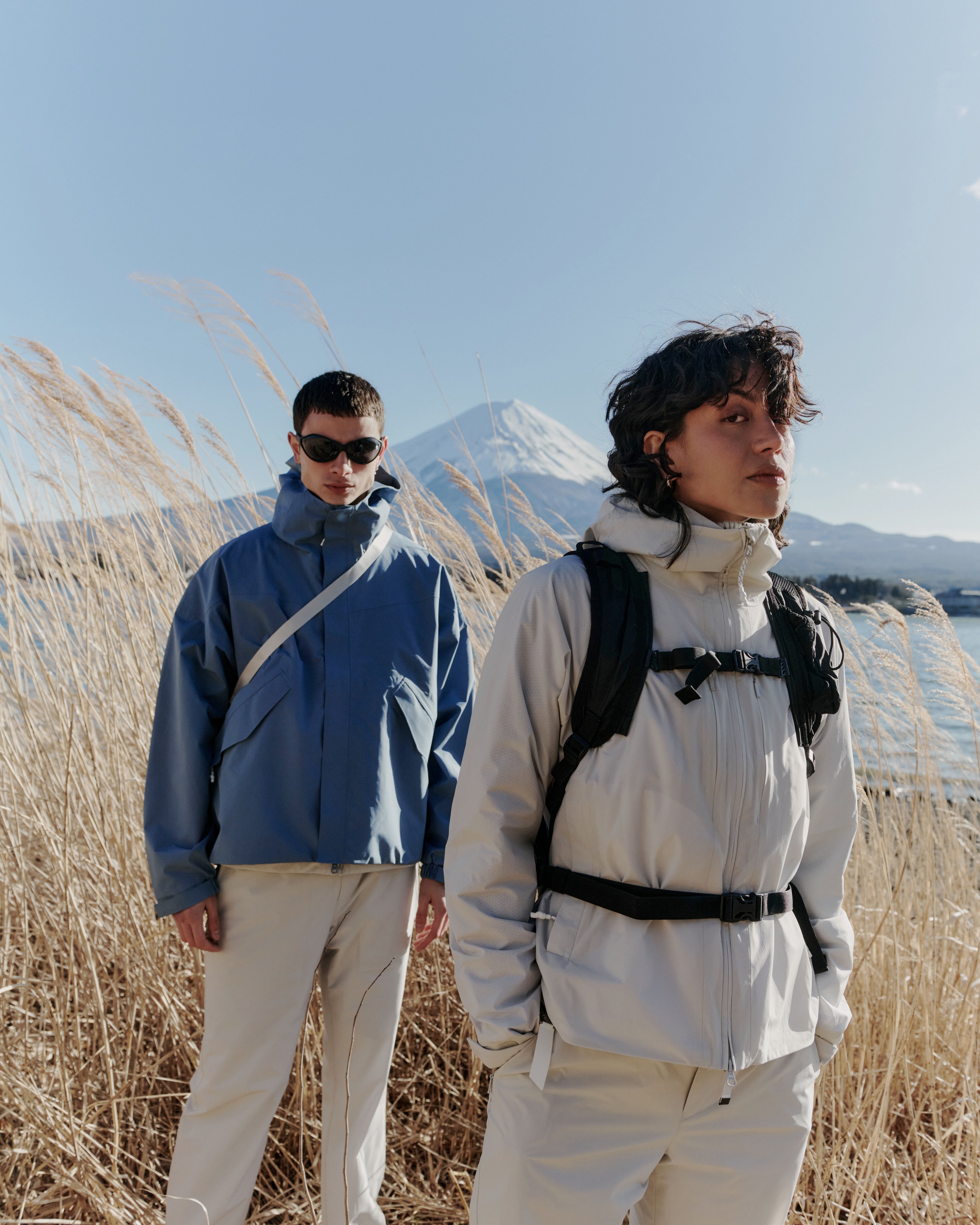 Man and woman wearing clothes from BLÆST's spring summer 2024 collection